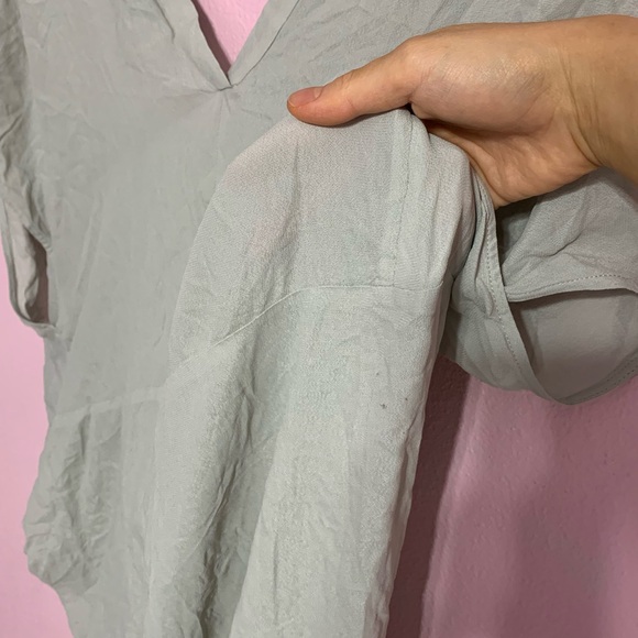 ZARA Asymmetrical Sheer Gray Dress XS - Picture 10 of 12